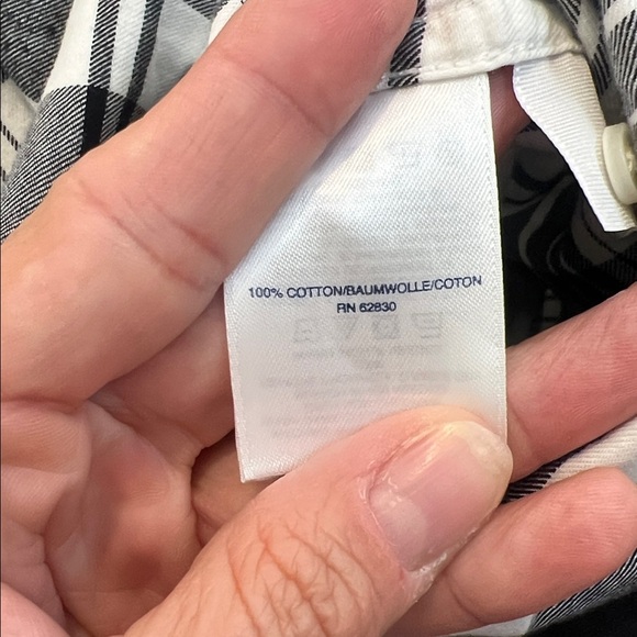 Lands' End Black and White Checkered Shirt size 8. - Picture 6 of 6